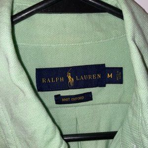 Green Polo by Ralph Lauren, Size Medium, long sleeve